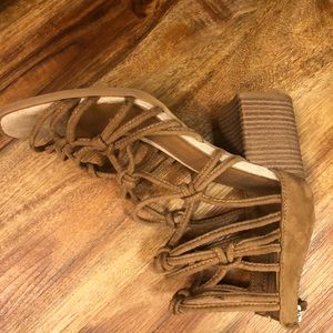 Chunky heel strapped sandals